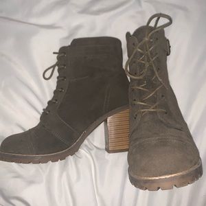 Army green booties